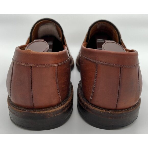 Allen Edmonds Leyland Chili Brown Leather Penny Loafer Dress Shoes Men's 10D - Picture 8 of 11